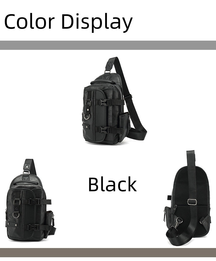 Leather chest bag