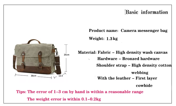 Camera messenger bag