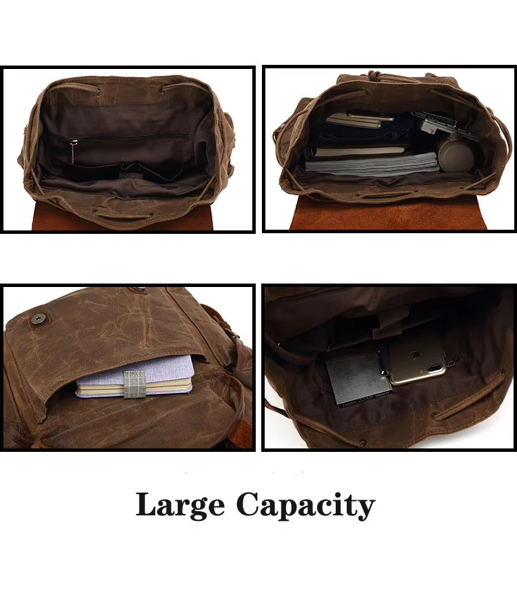 Oil Waxed Canva Backpacks