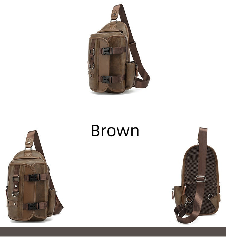 Leather chest bag