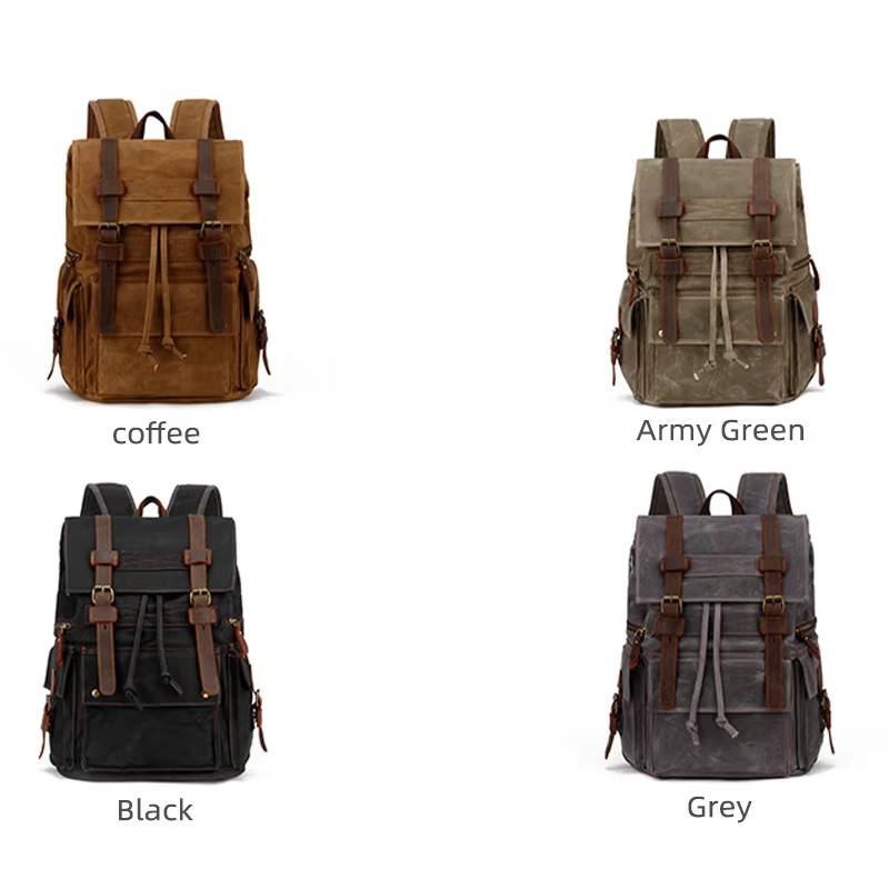 Oil Wax Canvas Backpack