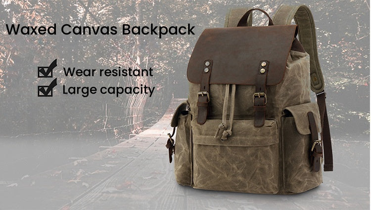 Waxed canva backpack