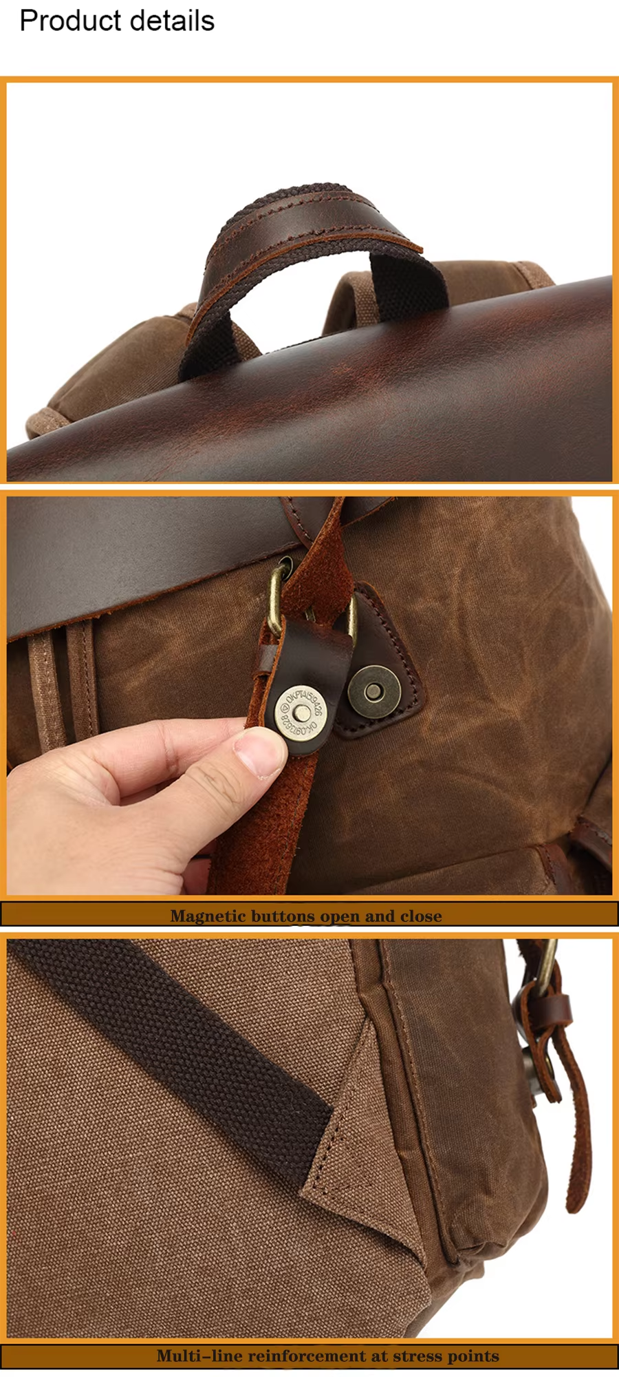 Oil Waxed Canva Backpacks