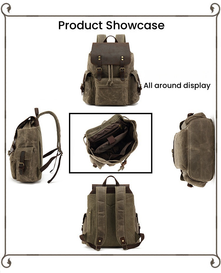 Waxed canva backpack