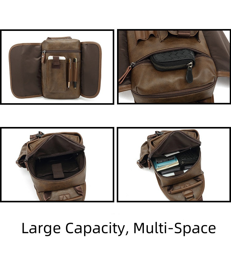 Leather chest bag