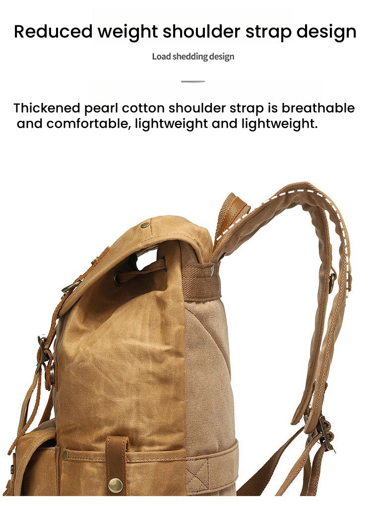 Sac en toile cirée avec cuir