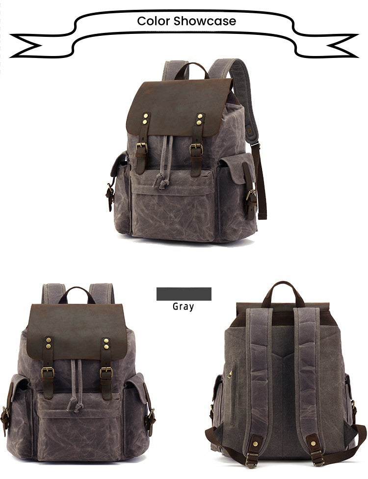 Waxed canva backpack