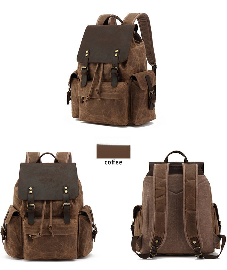 Waxed canva backpack