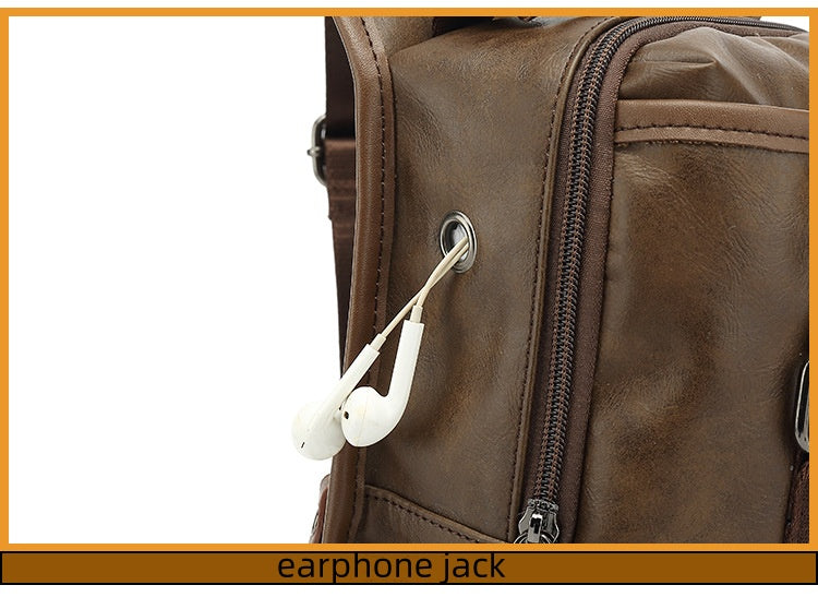 Leather chest bag