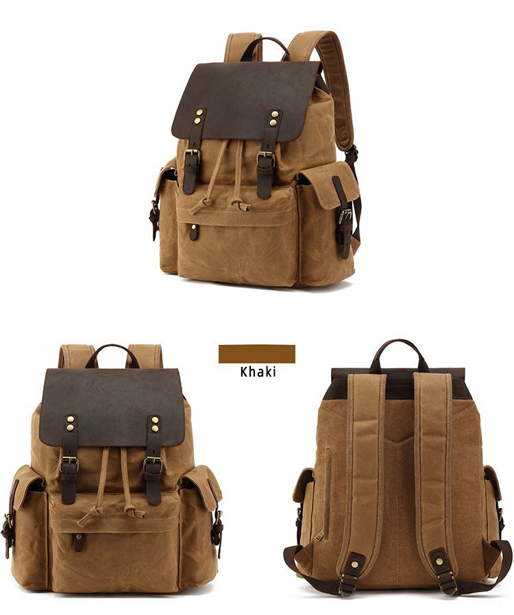 Waxed canva backpack