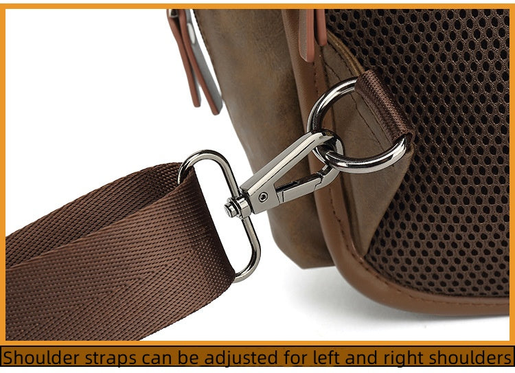 Leather chest bag