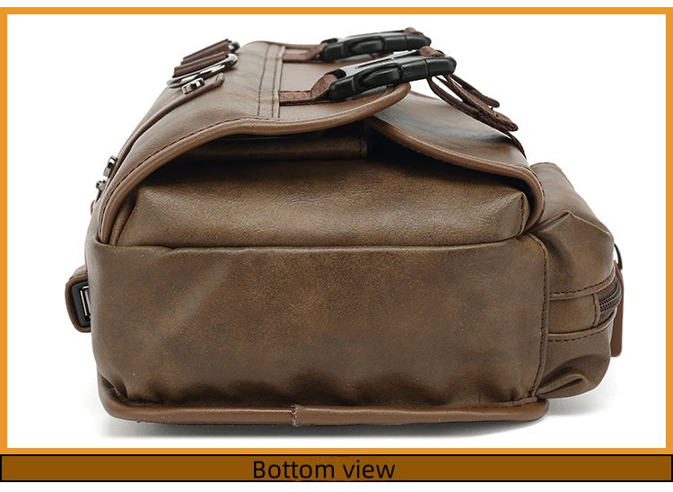 Leather chest bag