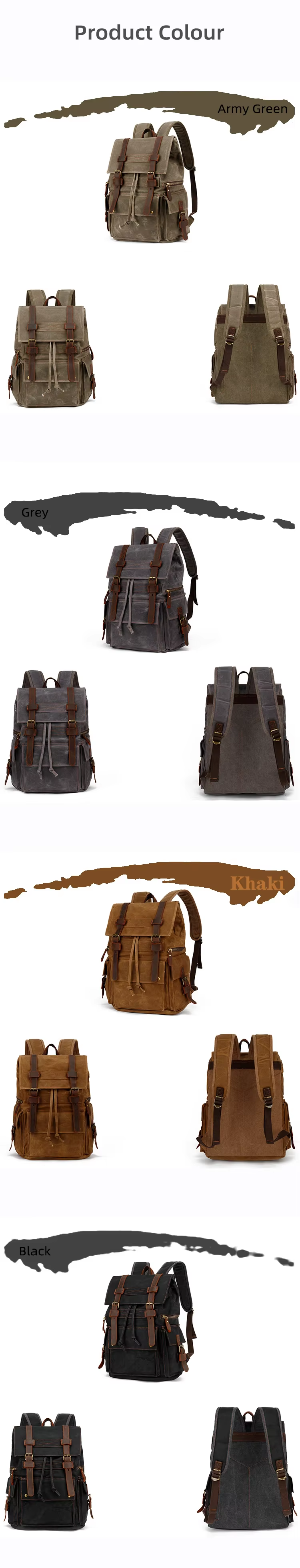Oil Wax Canvas Backpack