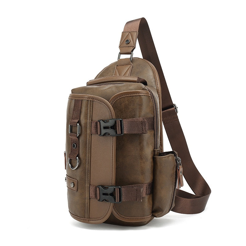 Leather chest bag