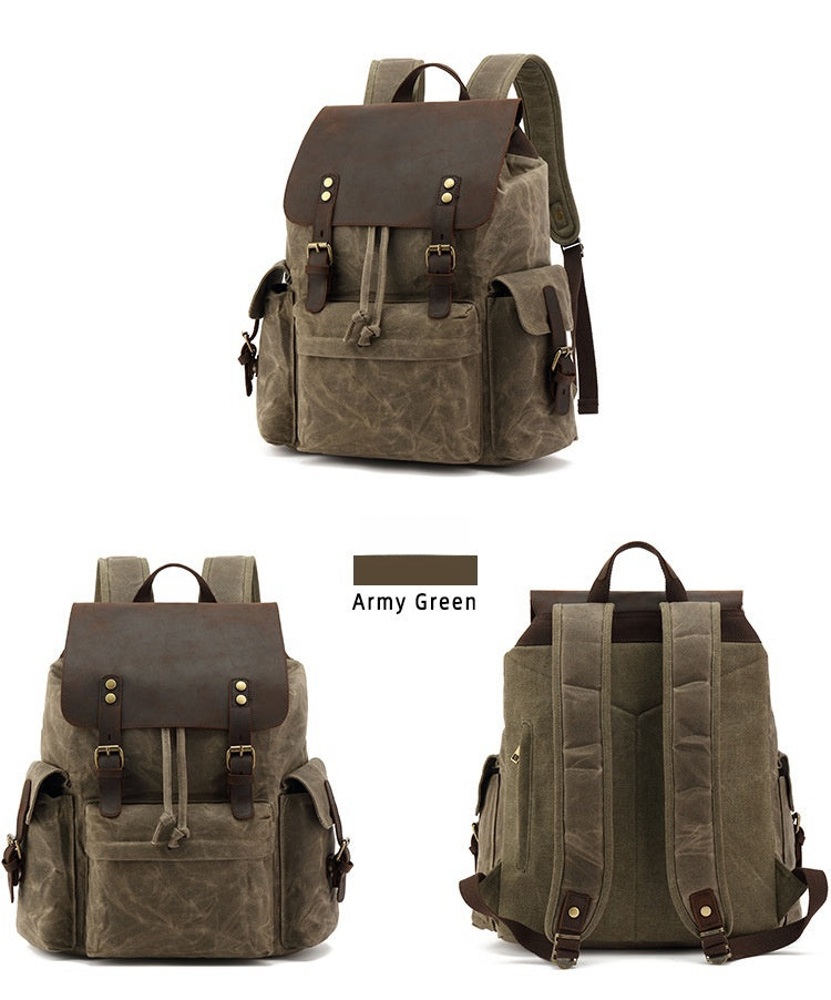 Waxed canva backpack