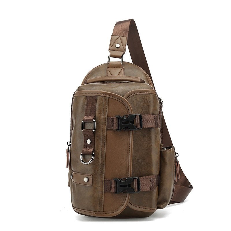 Leather chest bag