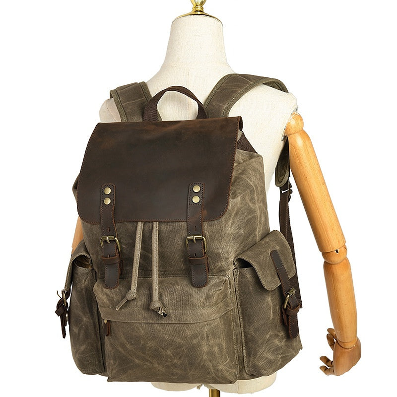 Waxed canva backpack