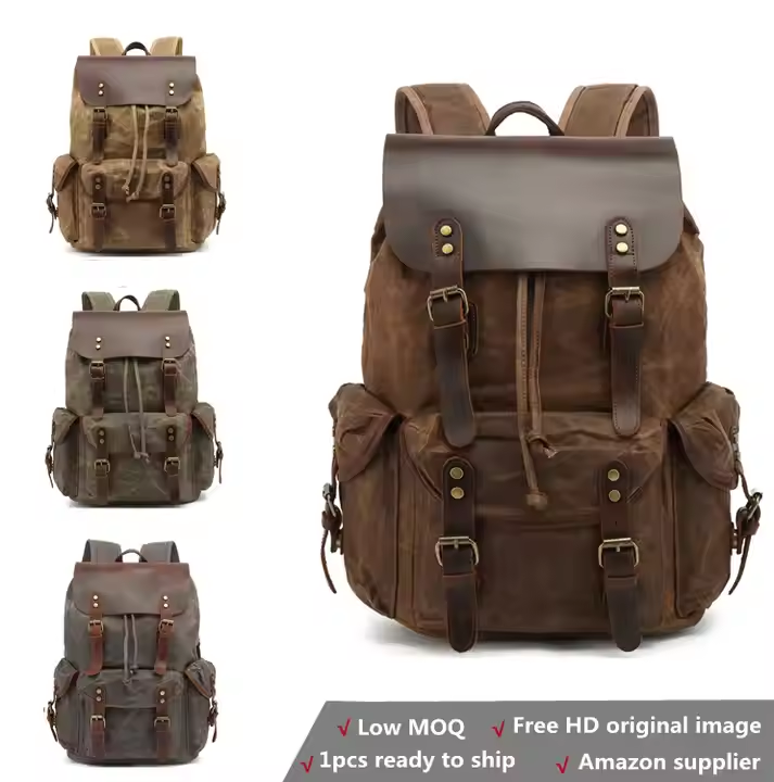 Oil Waxed Canva Backpacks