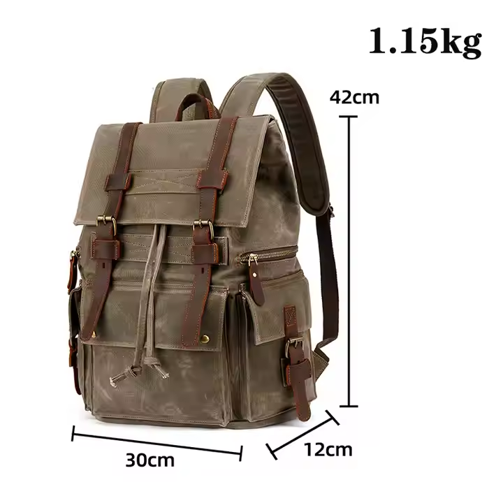 Oil Wax Canvas Backpack