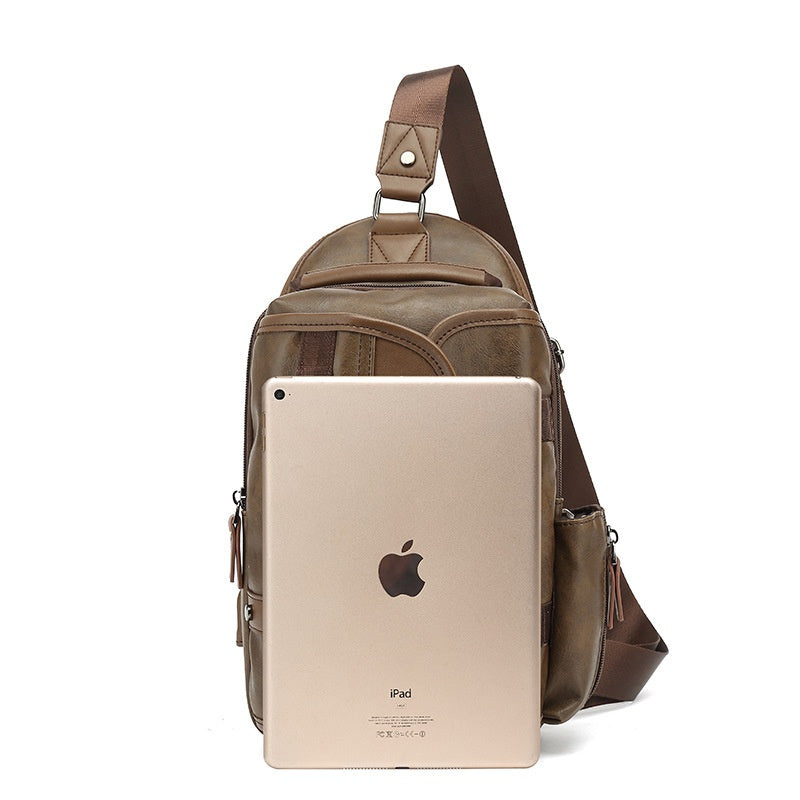 Leather chest bag