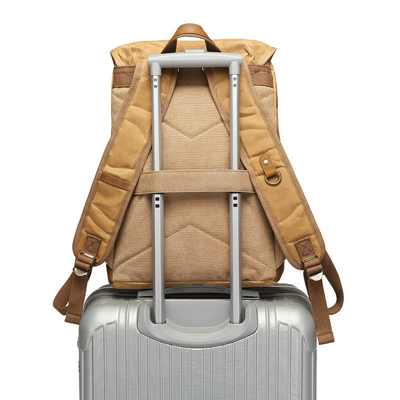 Sac en toile cirée avec cuir