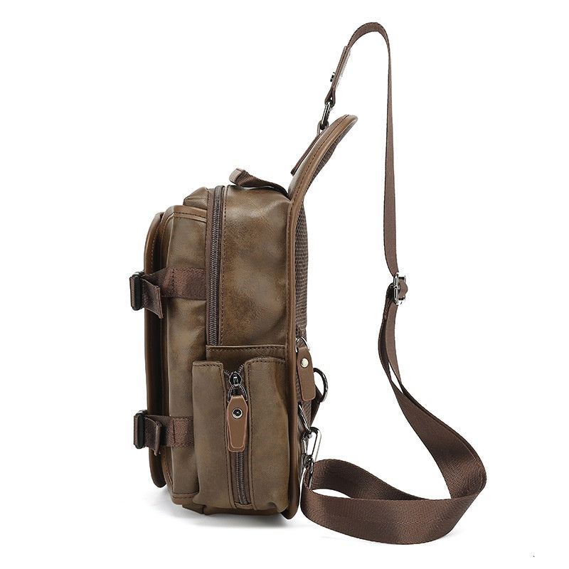 Leather chest bag