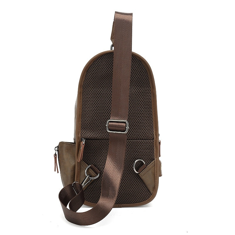 Leather chest bag