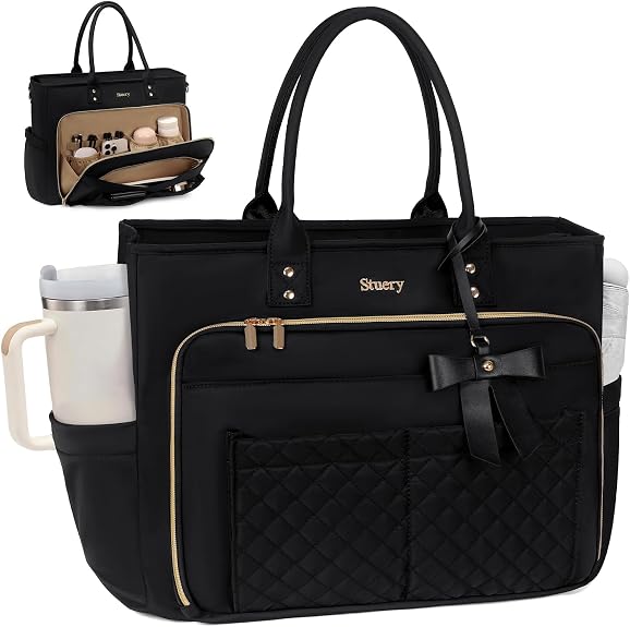 Teacher Tote Bag for Women Work, Laptop Bag With Cup Holder, Nurse Bags