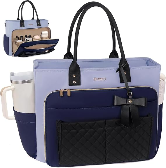 Teacher Tote Bag for Women Work, Laptop Bag With Cup Holder, Nurse Bags