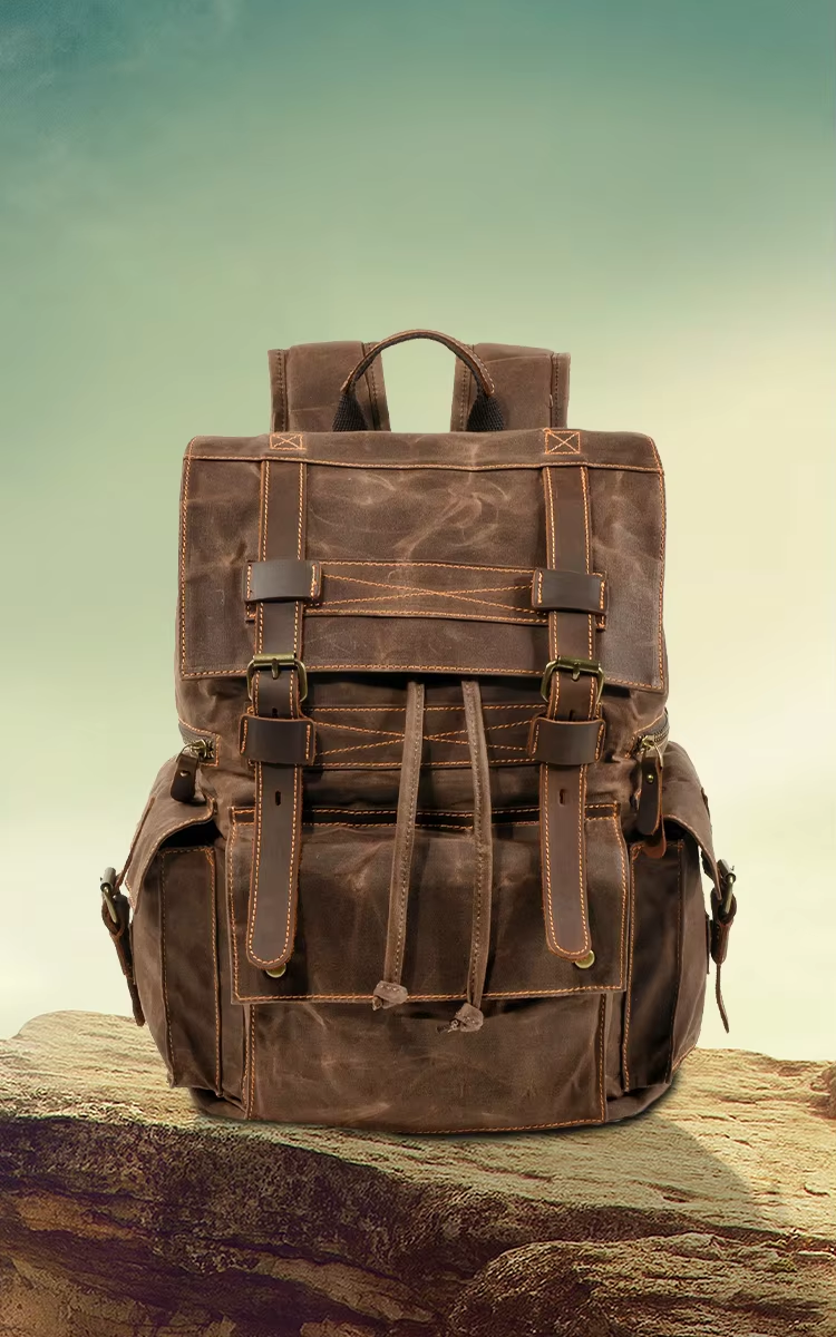 Oil Wax Canvas Backpack