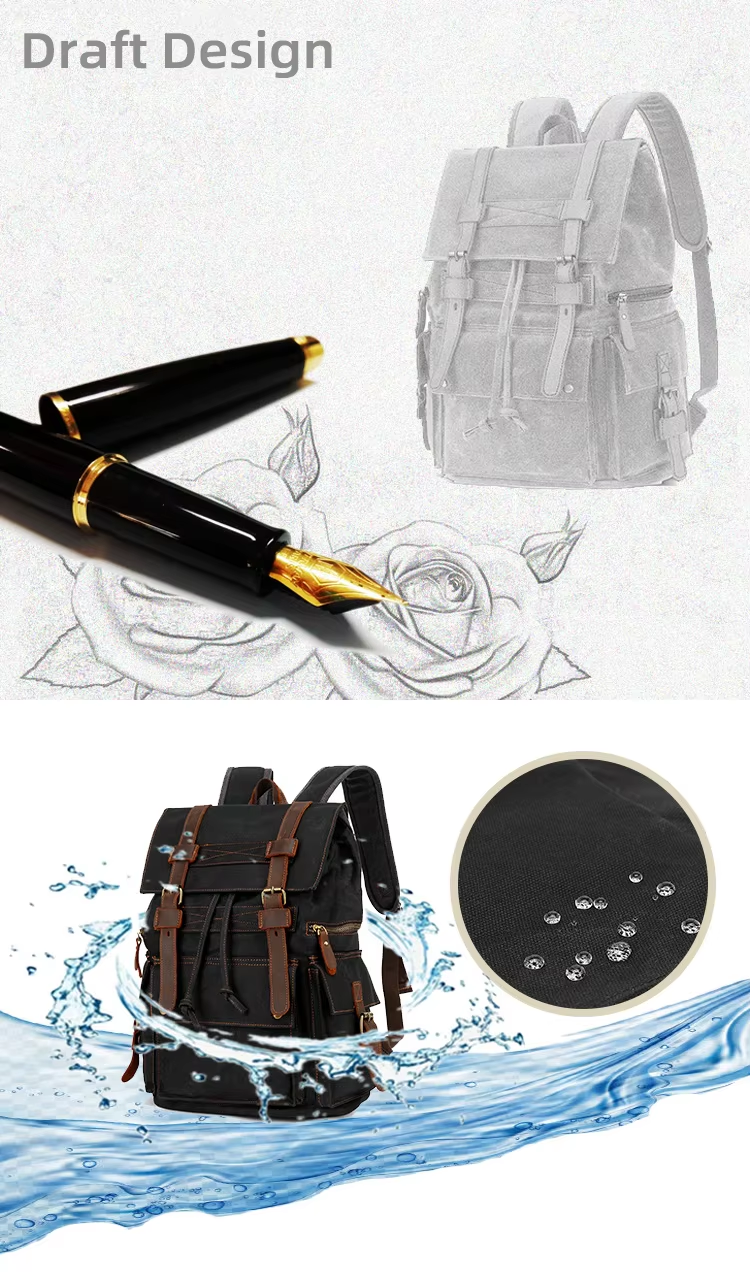Oil Wax Canvas Backpack
