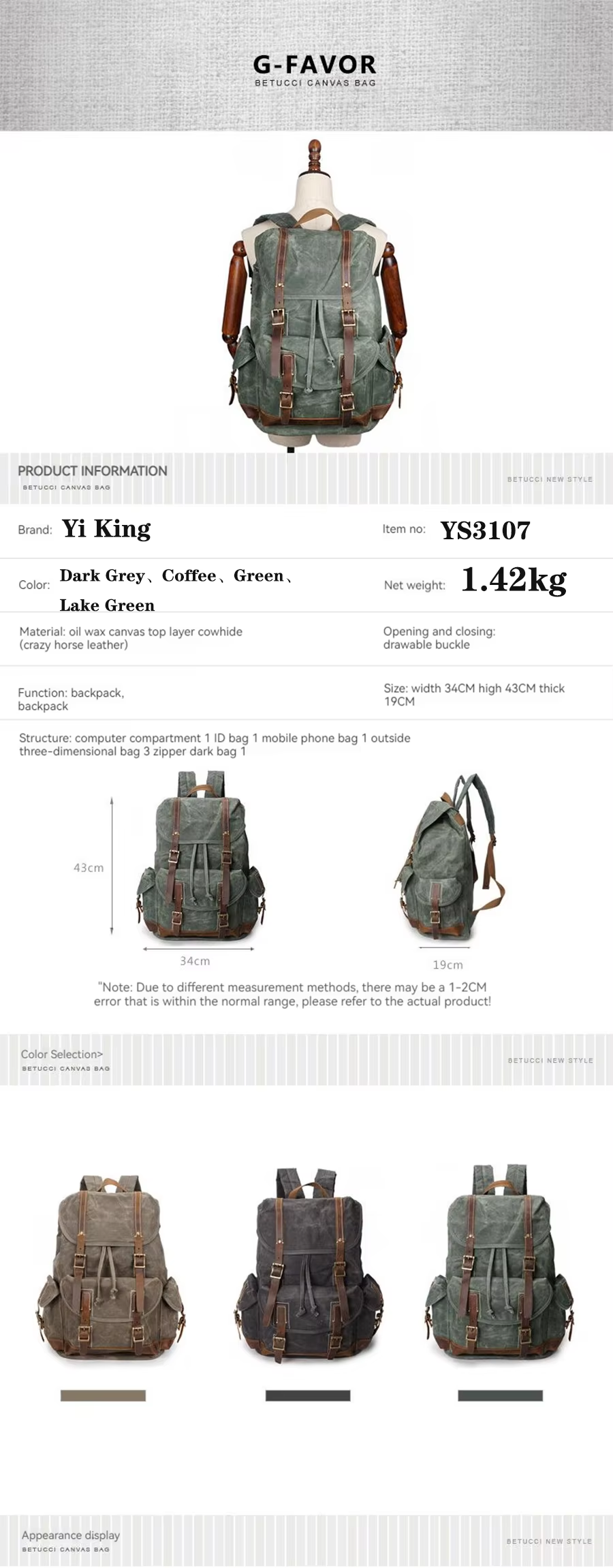 Betucci canvas bag