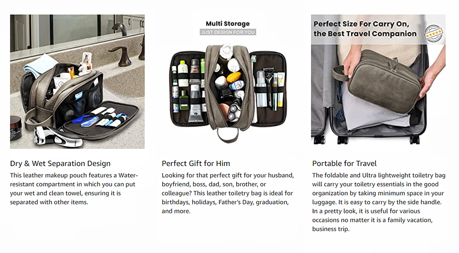 Roomy toiletry bag