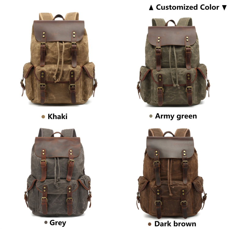 Oil Waxed Canva Backpacks