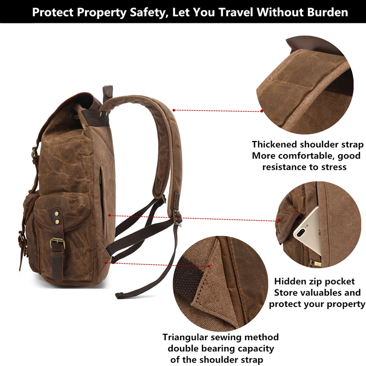 Oil Waxed Canva Backpacks