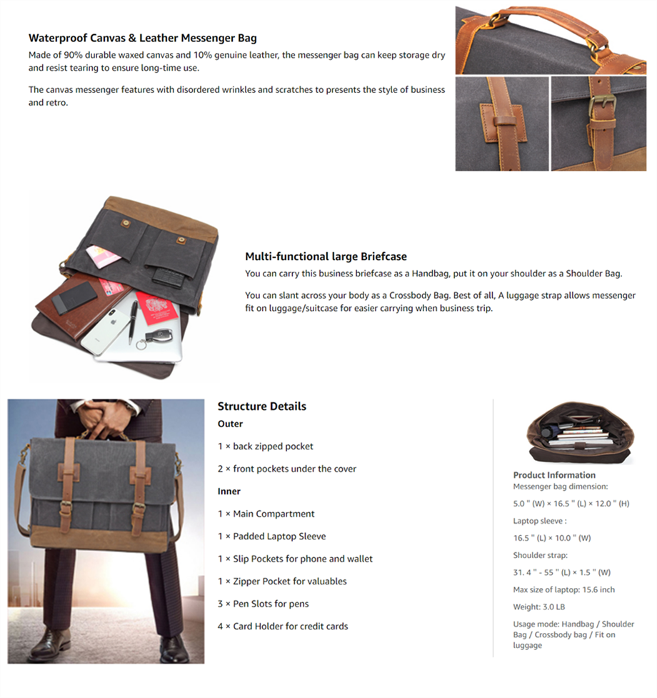 Laptop briefcase